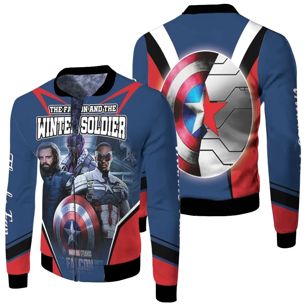 The Falcon And The Winter Soldier How To Save The Worldu Fleece Bomber Jacket