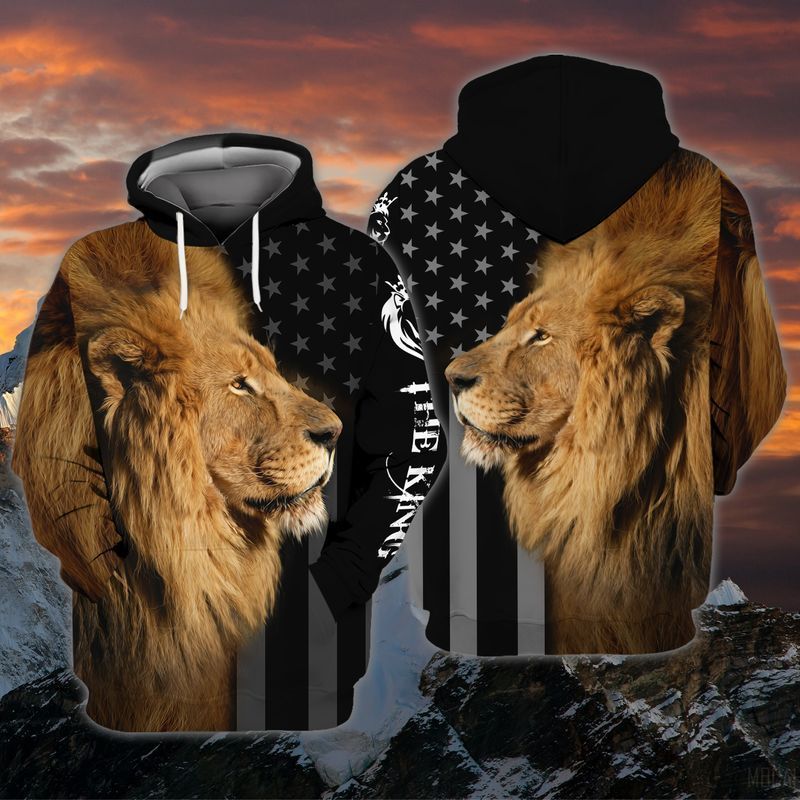 The King Lion 4th Of July – Independence Day 3d Zip Hoodie