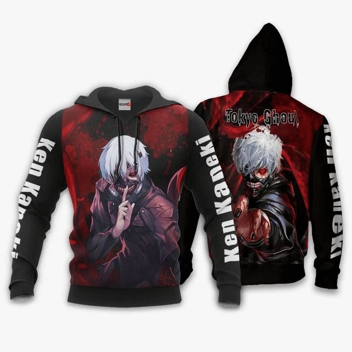 Tokyo Ghoul Ken Kaneki Anime Manga 3d Zip Hoodie