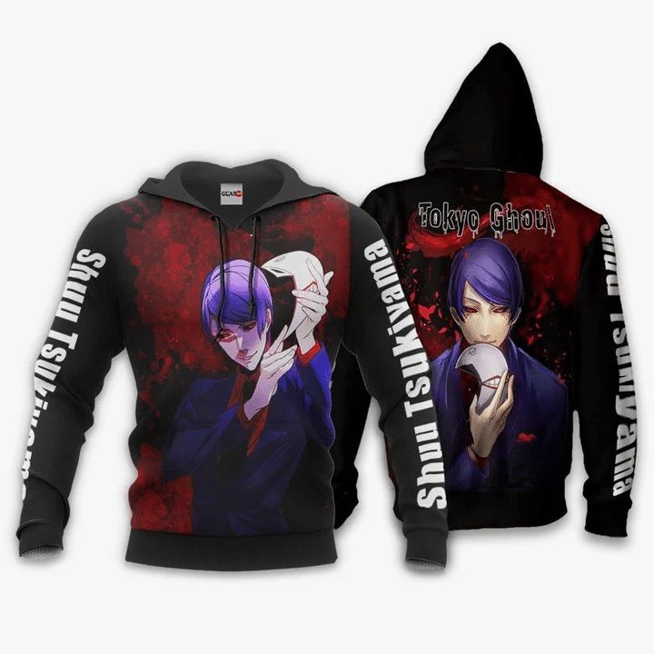 Tokyo Ghoul Shuu Tsukiyama Anime Manga 3d Zip Hoodie