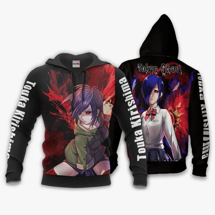 Tokyo Ghoul Touka Kirishima Anime Manga 3d Zip Hoodie