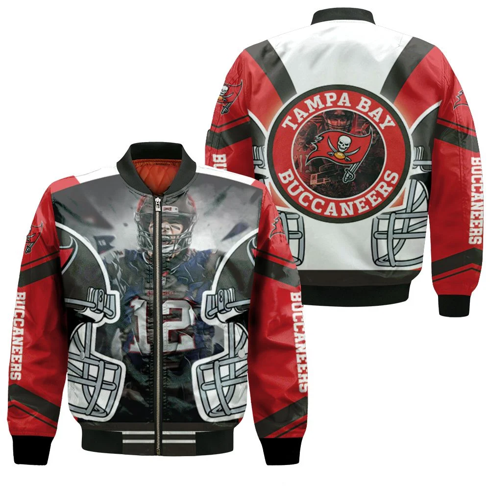 Tom Brady #12 Tampa Bay Buccaneers Nfc South Division Champions Super Bowl 2021 Bomber Jacket