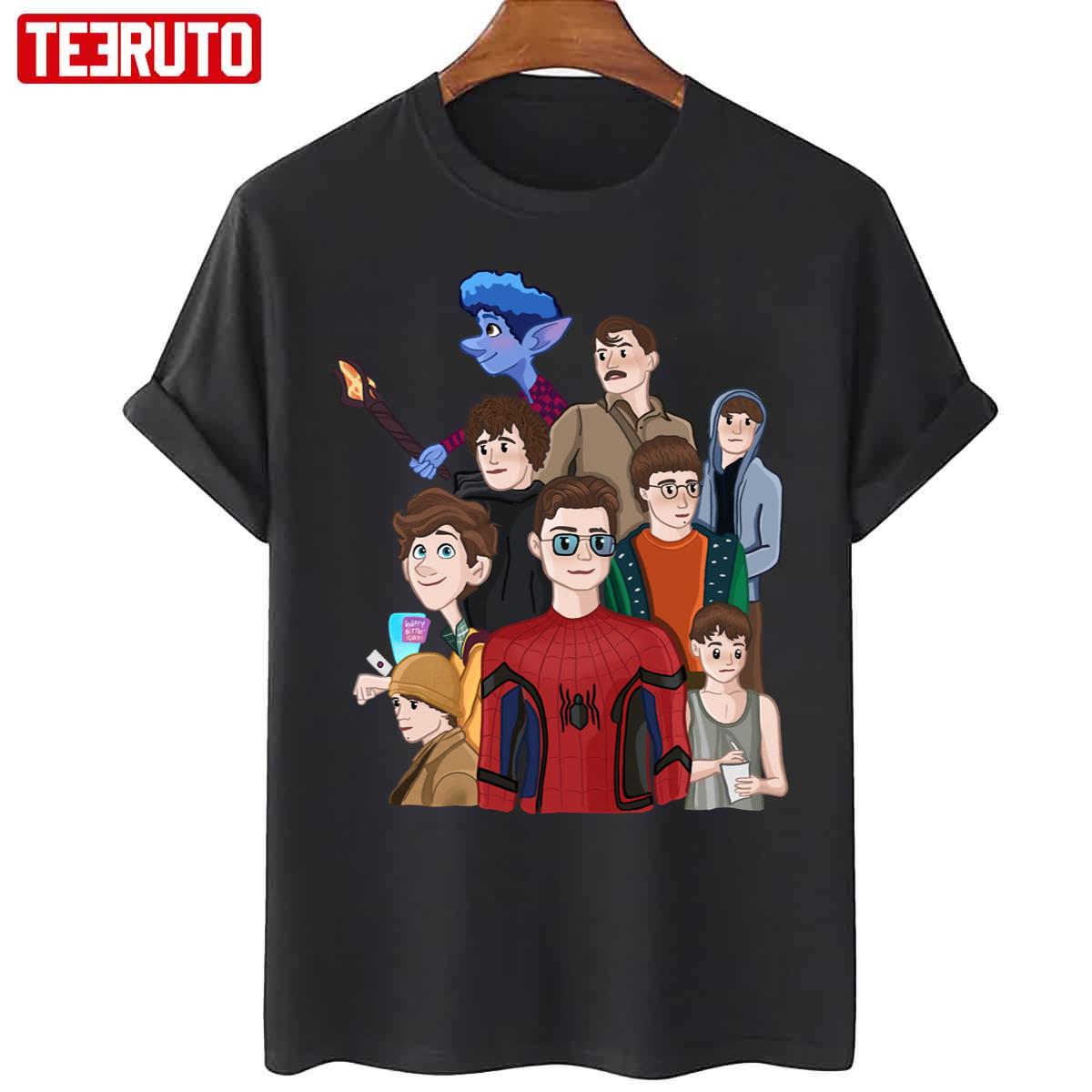 Tom Holland And Every Character He Ever Played Unisex T-Shirt