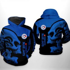 Toronto Blue Jays MLB Skull 3D Printed Hoodie