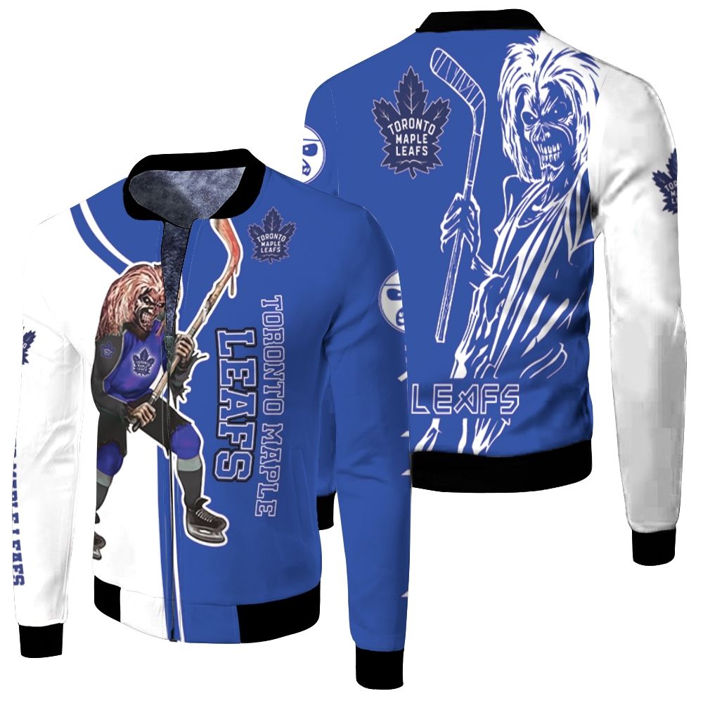 Toronto Maple Leafs And Zombie For Fans Fleece Bomber Jacket