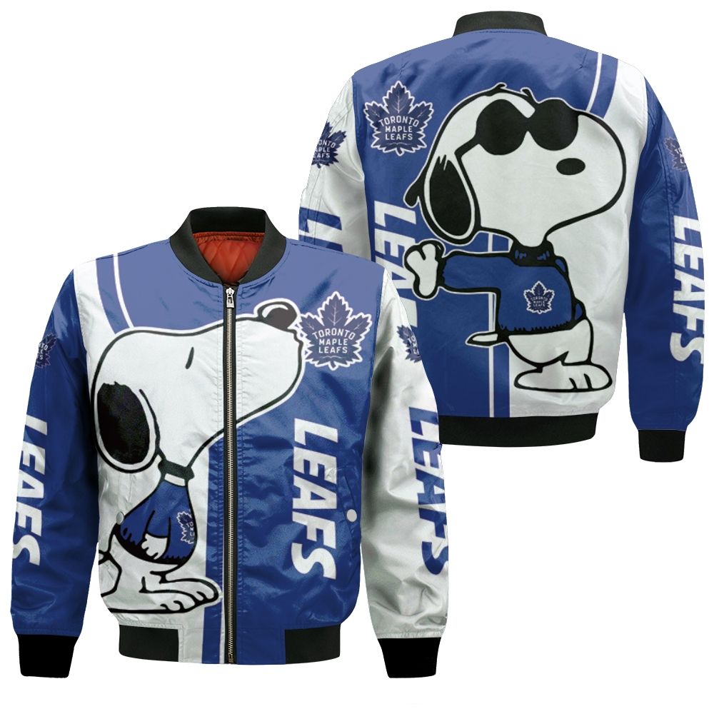 Toronto Maple Leafs Snoopy Lover 3d Printed Bomber Jacket