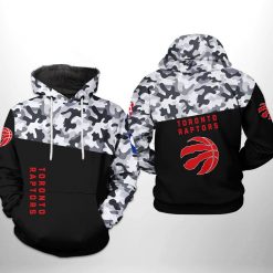 Toronto Raptors NBA Camo Veteran Team 3D Printed Hoodie