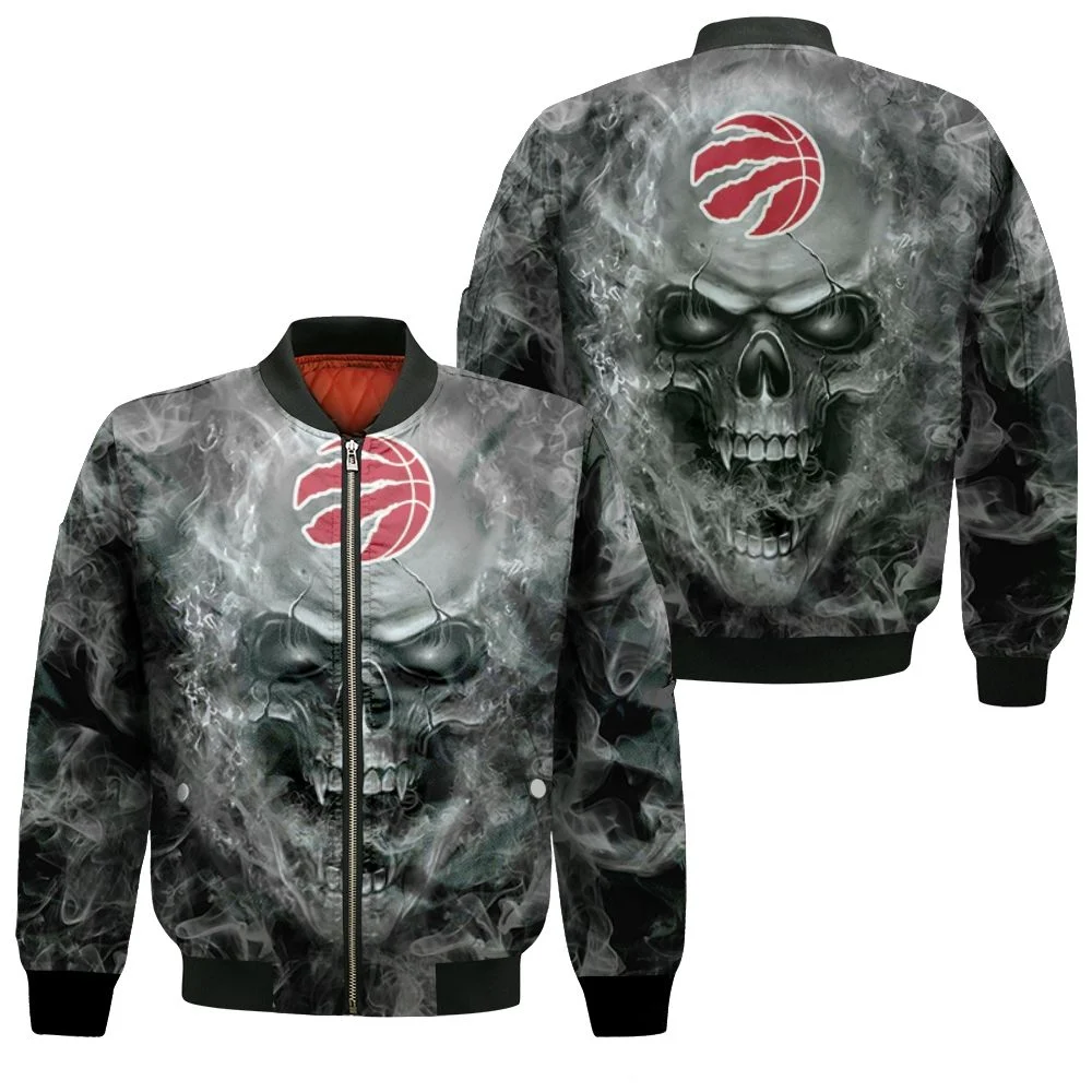 Toronto Raptors Nba Fans Skull Bomber Jacket