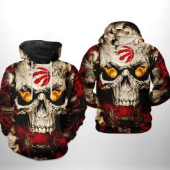 Toronto Raptors NBA Skull 3D Printed Hoodie