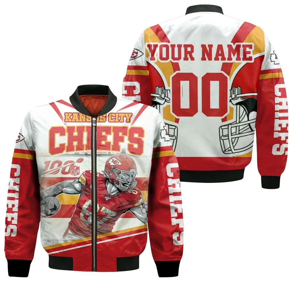 Travis Kelce 87 Kansas City Chiefs Afc West Division Champions Super Bowl 2021 Personalized Bomber Jacket