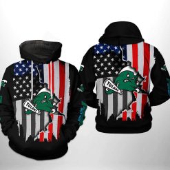 Tulane Green Wave NCAA US Flag 3D Printed Hoodie