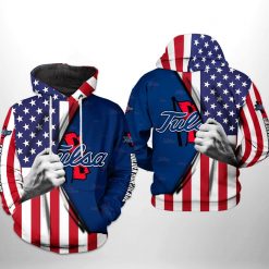 Tulsa Golden Hurricane NCAA US Flag 3D Printed Hoodie