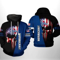 Tulsa Golden Hurricane NCAA US Flag Skull 3D Printed Hoodie