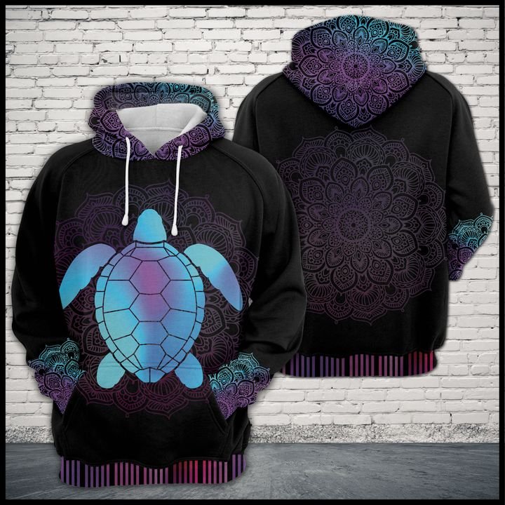 Turtle Zen Pattern 3D Printed Hoodie