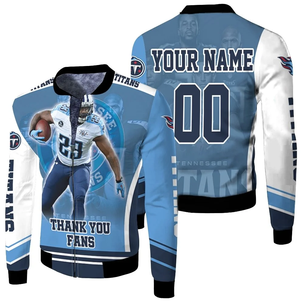 Tye Smith 23 Super Bowl 2021 Tennessee Titans Afc South Champions Personalized Fleece Bomber Jacket