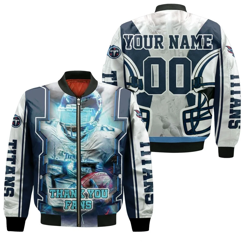 Tye Smith 23 Tennessee Titans Super Bowl 2021 Thank You Fans Personalized Bomber Jacket