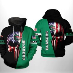 UAB Blazers NCAA US Flag Skull 3D Printed Hoodie