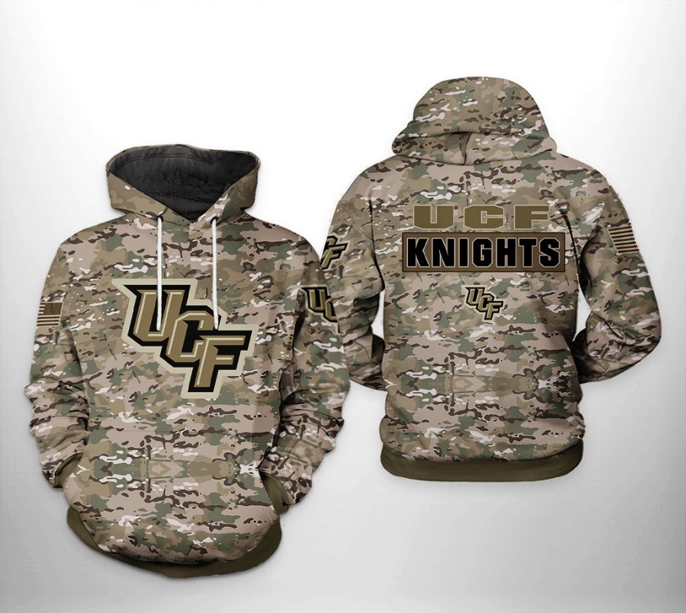 UCF Knights NCAA Camo Veteran 3D Printed Hoodie - Teeruto