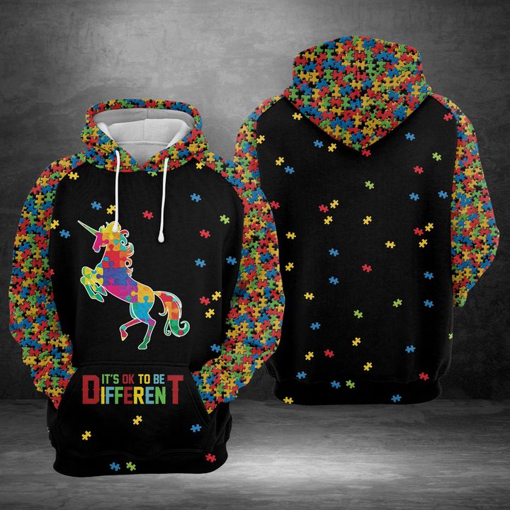 Unicorn Austism 3D Printed Hoodie