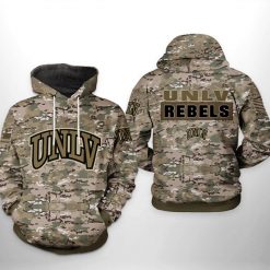 UNLV Rebels NCAA Camo Veteran 3D Printed Hoodie