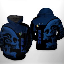 Utah Jazz NBA Skull Team 3D Printed Hoodie