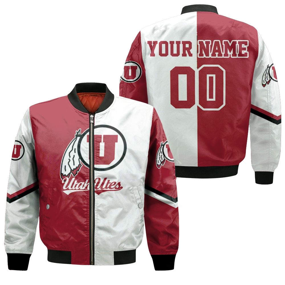 Utah Utes Mascot For Utes Fan 3d Personalized Bomber Jacket