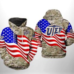 UTEP Miners NCAA US Flag Camo Veteran 3D Printed Hoodie