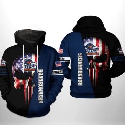 UTSA Roadrunners NCAA US Flag Skull 3D Printed Hoodie