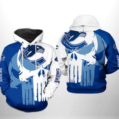 Vancouver Canucks NHL Team Skull 3D Printed Hoodie