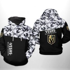 Vegas Golden Knights NHL Camo Veteran 3D Printed Hoodie