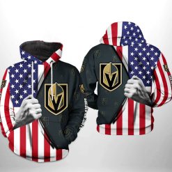 Vegas Golden Knights NHL US FLag 3D Printed Hoodie