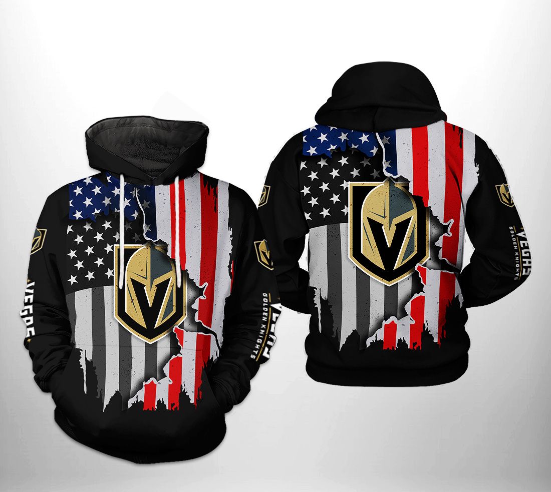 Vegas Golden Knights NHL US FLag Team 3D Printed Hoodie - Teeruto