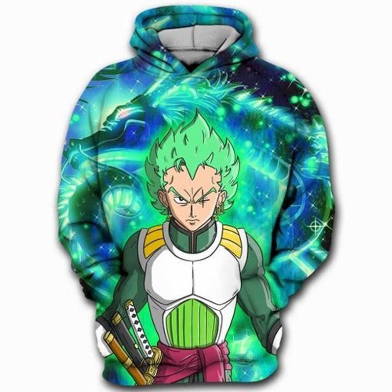 Vegeta Roronoa Zoro Dragon Ball Z 3d 2 Hoodie