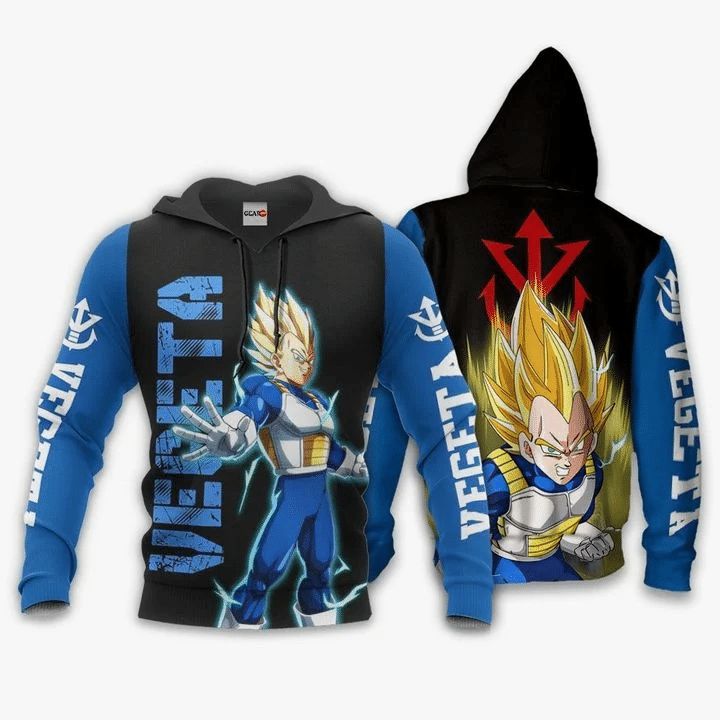 Vegeta Super Saiyan Dragon Ball Anime Manga 3d Zip Hoodie