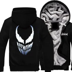 Venom Blue, Marvel Over Print 3d Fleece Zip 4 Hoodie