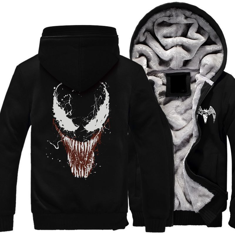 Venom, Marvel Over Print 3d Fleece Zip 5 Hoodie