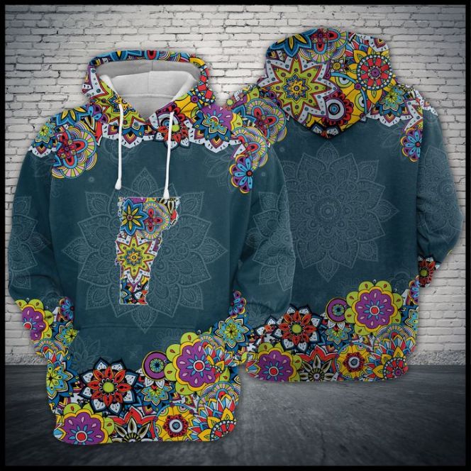 Vermont State Mandala 3D Printed Hoodie