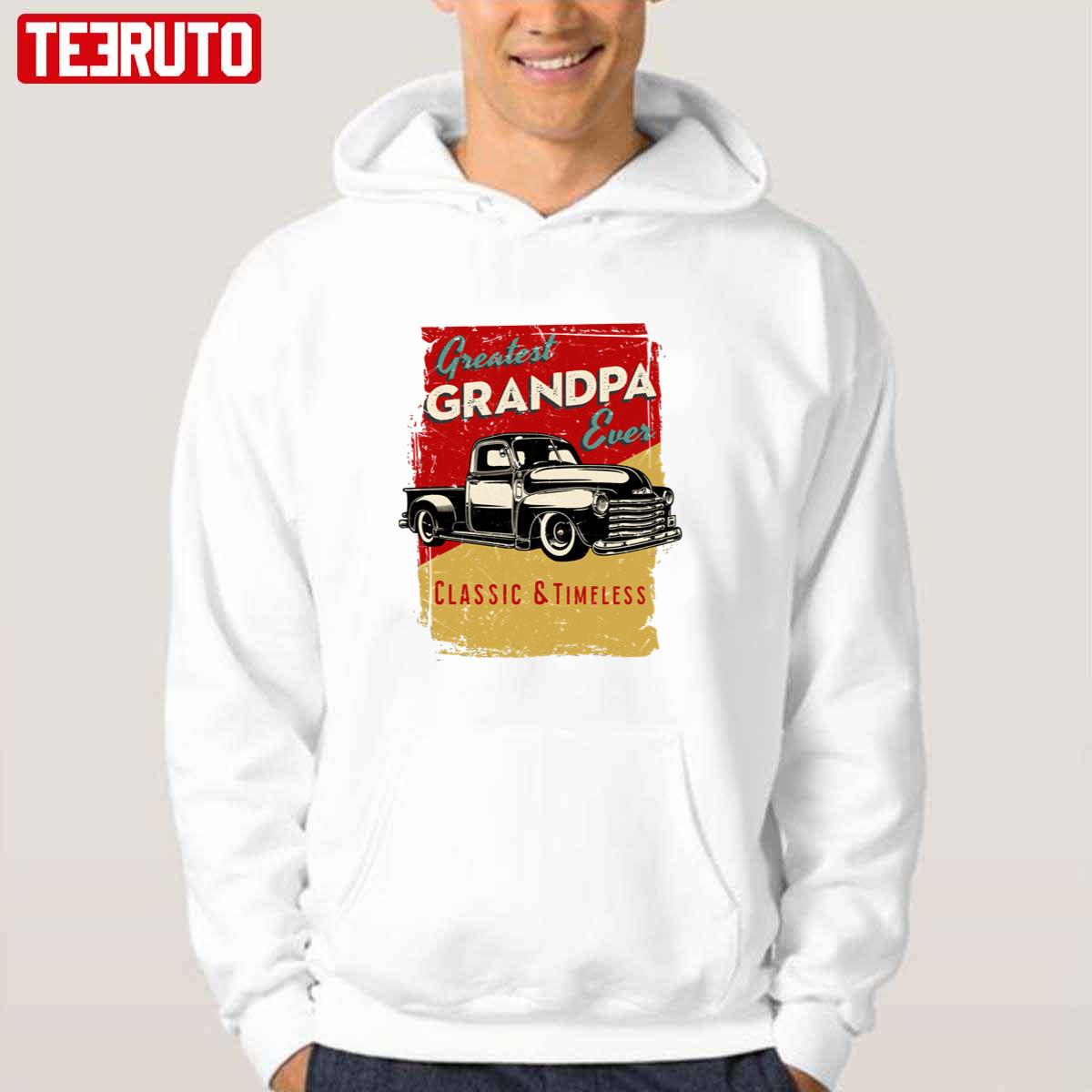 Vintage Greatest Grandpa Ever Old Cars Father’s Day Unisex Hoodie