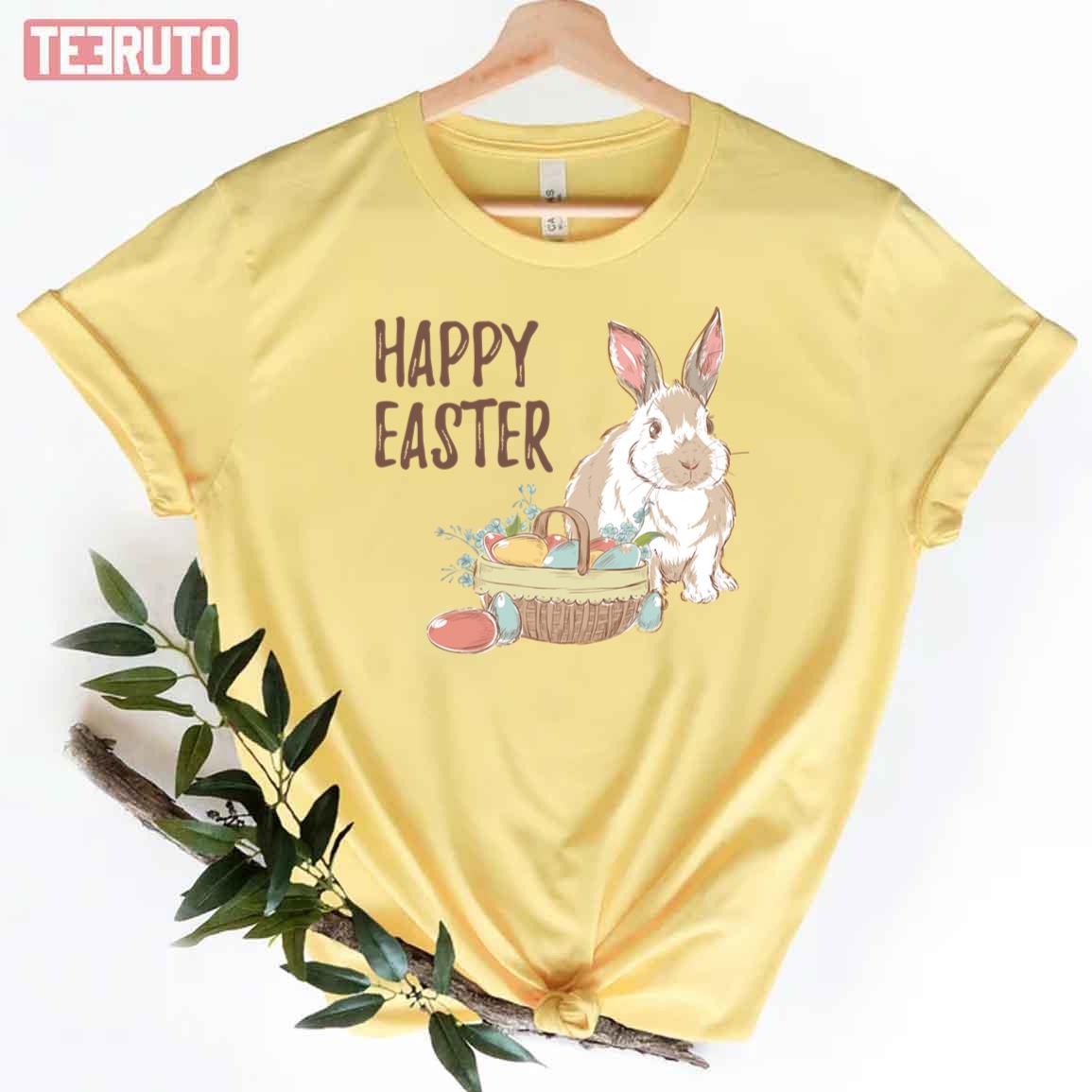 Vintage Happy Easter Bunny Women T-Shirt