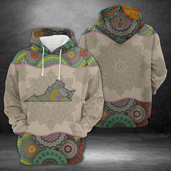 Virginia Mandala 3D Printed Hoodie