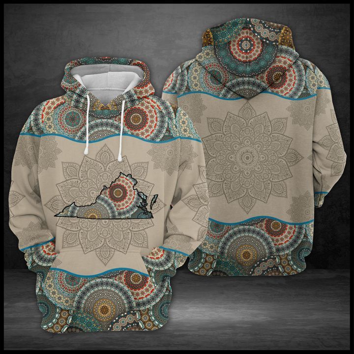 Virginia State Mandala 3D Printed Hoodie