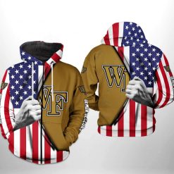 Wake Forest Demon Deacons NCAA US Flag 3D Printed Hoodie
