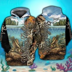 Waleye Fishing 3d Zip Hoodie