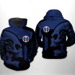 Washington Wizards NBA Skull Team 3D Printed Hoodie