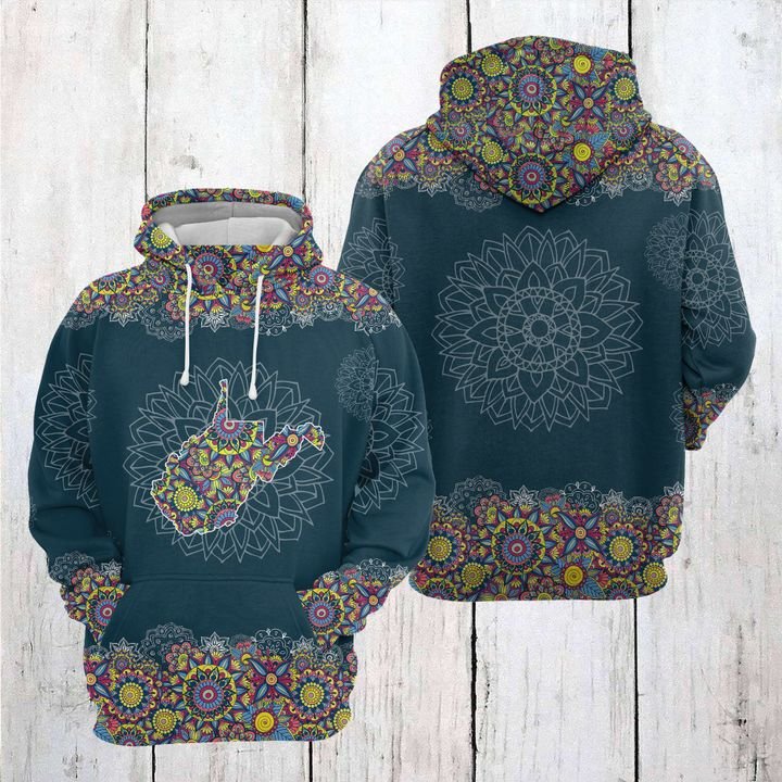 West Virginia Mandala 3D Printed Hoodie