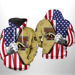 Western Michigan Broncos NCAA US Flag 3D Printed Hoodie