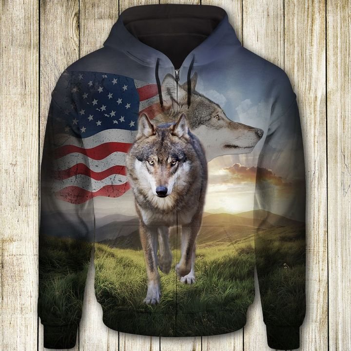 Wolf Flag 3D Printed Hoodie