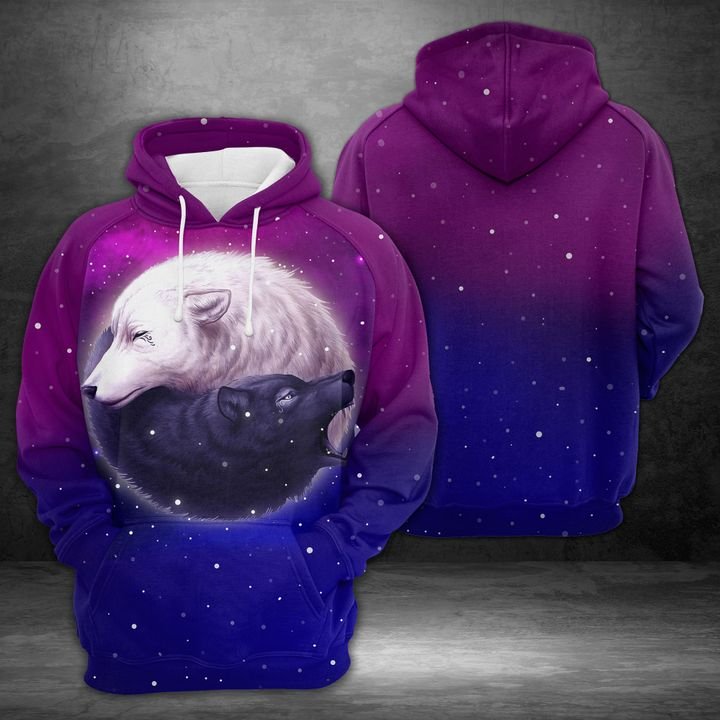 Wolf Yinyang 3D Printed Hoodie