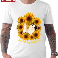 You Are My Sunshine Cat Sunflower Art Unisex T-Shirt