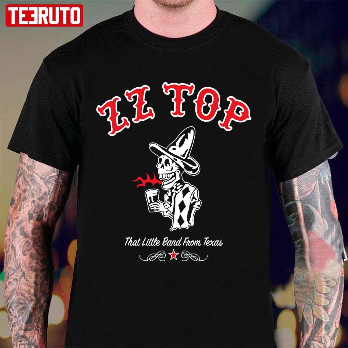 ZZ Top The Little Band From Texas Skull Vintage Rock 70s Unisex T-Shirt